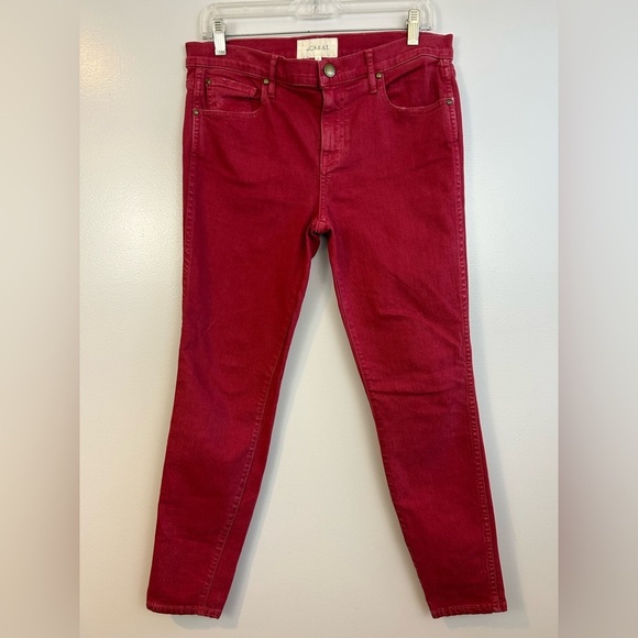 The Great Almost Skinny Cherry Pie Red Ankle Jeans Size 28 - Picture 2 of 13